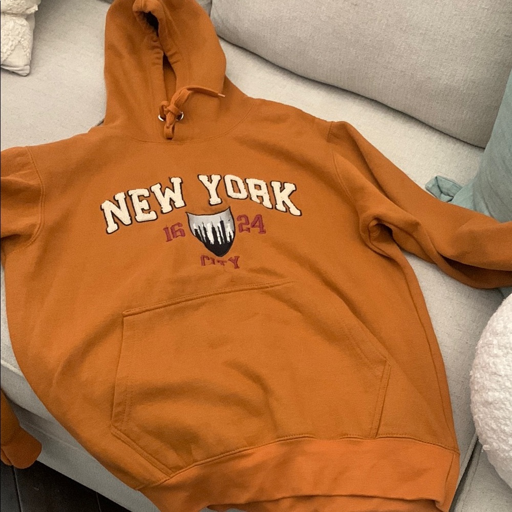 Orange New York Pullover Sweatshirt